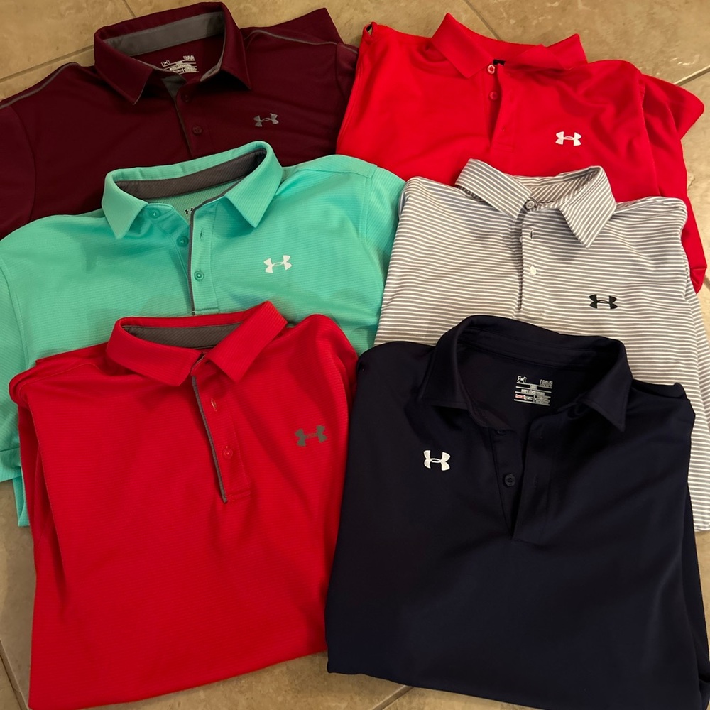 Under Armour Polos (6 total)-All 6 polos for $50